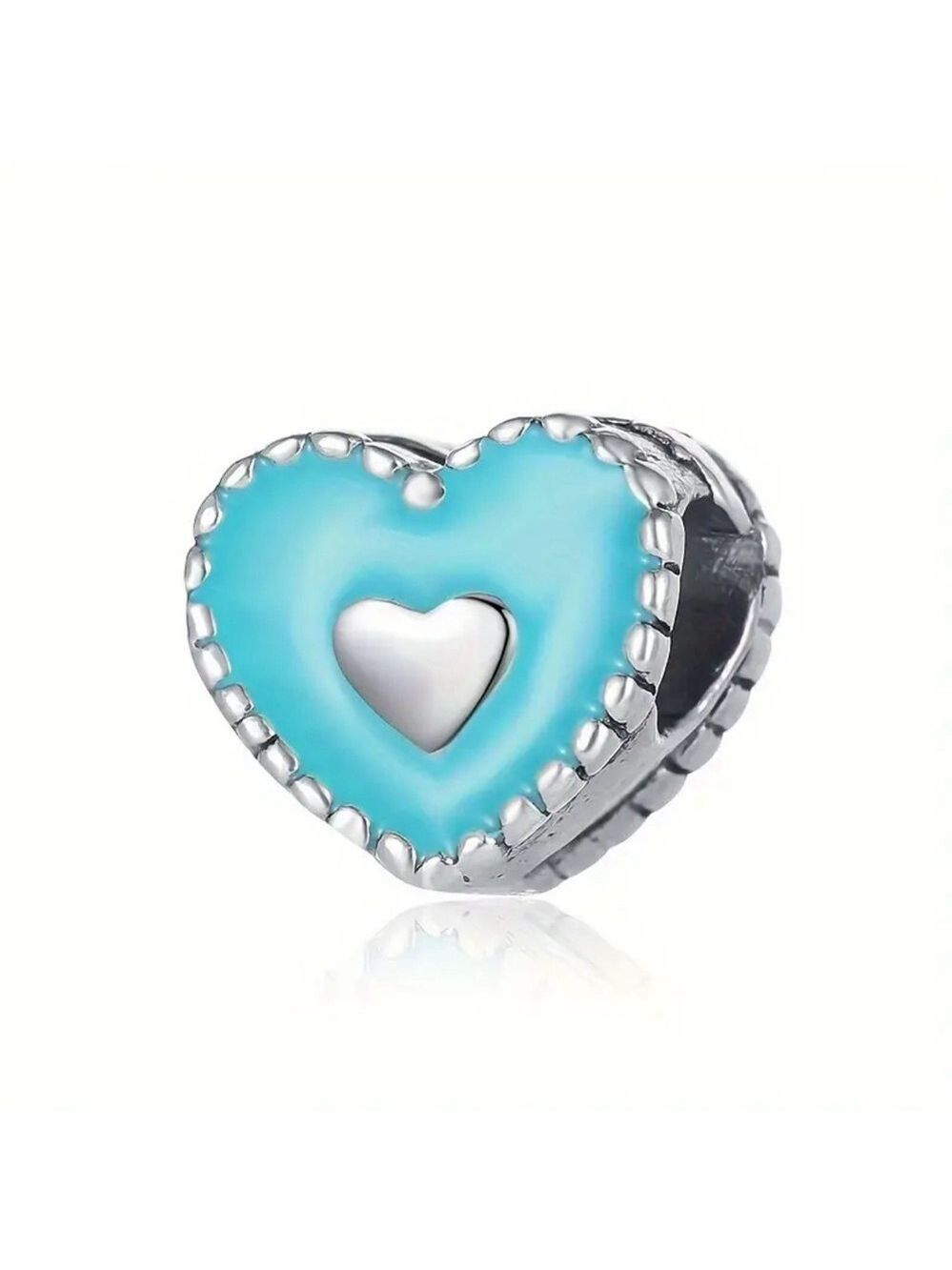 Sterling Silver Heart Bracelet Charm